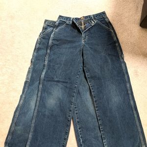 Vintage boys cargo jeans 2 pairs 14 regular, like new